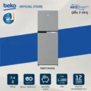 Beko ตู้เย็น 2 ประตู ความจุ 7.4 คิว (210 ลิตร) รุ่นRDNT231I50S สีเงิน NeoFrost™