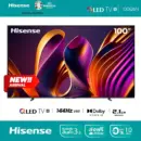 Hisense TV 100Q6N Gaming 4K QLED VIDAA TV / Quantum Dot/HDR10+/ Dolby Vision IQ/ Dolby Atmos 2.1 Hand-Free Voice Control Netflix Youtube Airplay 2