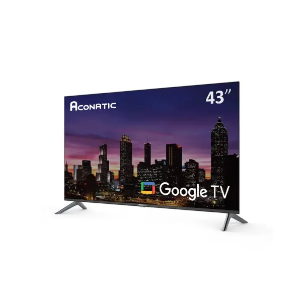 Aconatic ทีวี 43 นิ้ว FHD Google TV รุ่น 43HS701AN ระบบปฏิบัติการ Google/Netflix & Youtube, Wifi, Voice Search, Frameless Design, Dolby Audio,Chromecast Built in